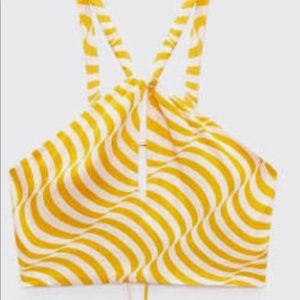 Zara orange zebra crop top